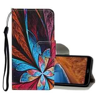 For Xiaomi Redmi 8 Colored Drawing Pattern Horizontal Flip Leather Case with Holder & Card Slots & Wallet(Colorful Flower)