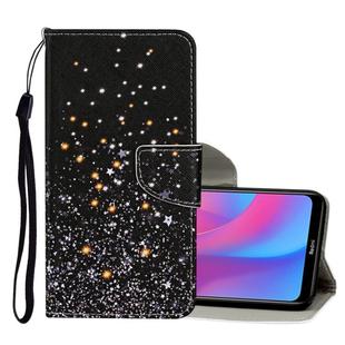 For Xiaomi Redmi 8A Colored Drawing Pattern Horizontal Flip Leather Case with Holder & Card Slots & Wallet(Black Star)
