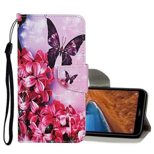 For Xiaomi Redmi 8A Colored Drawing Pattern Horizontal Flip Leather Case with Holder & Card Slots & Wallet(Red Flower Butterfly)