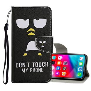 For iPhone XS Max Colored Drawing Pattern Horizontal Flip Leather Case with Holder & Card Slots & Wallet(Penguin)