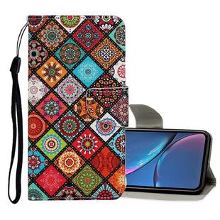 For iPhone XR Colored Drawing Pattern Horizontal Flip Leather Case with Holder & Card Slots & Wallet(Folk-custom)