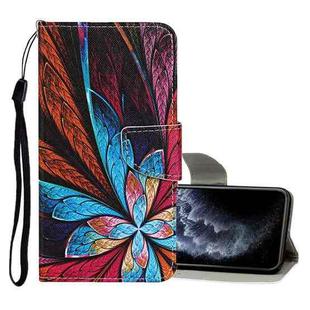 For iPhone 11 Pro Colored Drawing Pattern Horizontal Flip Leather Case with Holder & Card Slots & Wallet(Colorful Flowers)