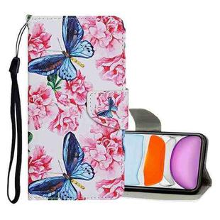 For iPhone 11 Colored Drawing Pattern Horizontal Flip Leather Case with Holder & Card Slots & Wallet(Dragonfly Flower)