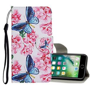 For iPhone 8 Plus / 7 Plus Colored Drawing Pattern Horizontal Flip Leather Case with Holder & Card Slots & Wallet(Dragonfly Flower)