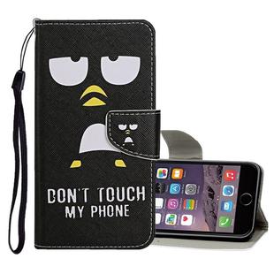 For iPhone 6 Plus / 6s Plus Colored Drawing Pattern Horizontal Flip Leather Case with Holder & Card Slots & Wallet(Penguin)