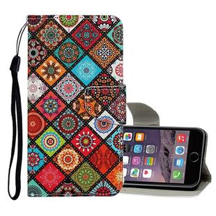 For iPhone 6 Plus / 6s Plus Colored Drawing Pattern Horizontal Flip Leather Case with Holder & Card Slots & Wallet(Folk-custom)