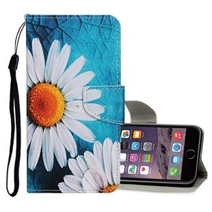 For iPhone 6 Plus / 6s Plus Colored Drawing Pattern Horizontal Flip Leather Case with Holder & Card Slots & Wallet(Daisy)