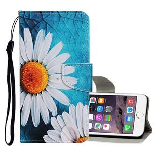 For iPhone 6 / 6s Colored Drawing Pattern Horizontal Flip Leather Case with Holder & Card Slots & Wallet(Daisy)