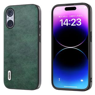 For Sony Xperia 5 V ABEEL Dual Color Lichi Texture PU Phone Case(Green)