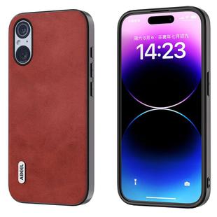 For Sony Xperia 5 V ABEEL Two-color Calf Texture PU Phone Case(Red)