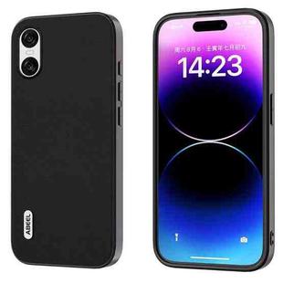 For Sony Xperia 10 VI ABEEL Haze Texture PU Phone Case(Black)