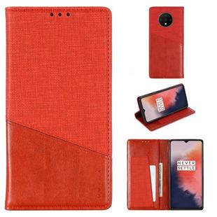 For OnePlus 7T MUXMA MX109 Horizontal Flip Leather Case with Holder & Card Slot & Wallet(Red)