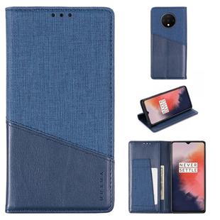 For OnePlus 7T MUXMA MX109 Horizontal Flip Leather Case with Holder & Card Slot & Wallet(Blue)