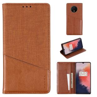 For OnePlus 7T MUXMA MX109 Horizontal Flip Leather Case with Holder & Card Slot & Wallet(Brown)