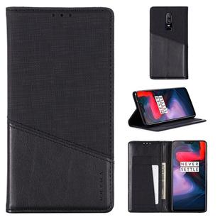 For OnePlus 6 MUXMA MX109 Horizontal Flip Leather Case with Holder & Card Slot & Wallet(Black)