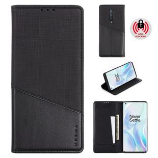 For OnePlus 8 MUXMA MX109 Horizontal Flip Leather Case with Holder & Card Slot & Wallet(Black)