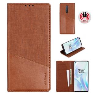 For OnePlus 8 MUXMA MX109 Horizontal Flip Leather Case with Holder & Card Slot & Wallet(Brown)