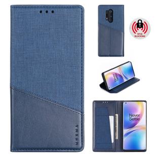 For OnePlus 8 Pro MUXMA MX109 Horizontal Flip Leather Case with Holder & Card Slot & Wallet(Blue)