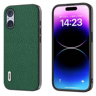 For Sony Xperia 5 V ABEEL Genuine Leather Litchi Texture Phone Case(Green)