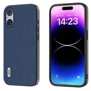 For Sony Xperia 5 V ABEEL Genuine Leather + PC Litchi Texture Phone Case(Blue)