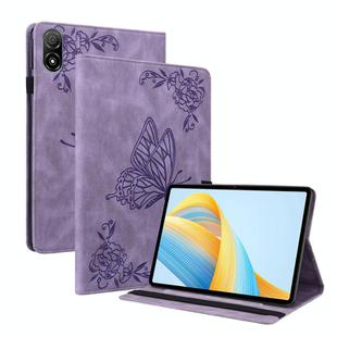 For Honor Pad V8 Pro Butterfly Flower Embossed Leather Tablet Case(Purple)
