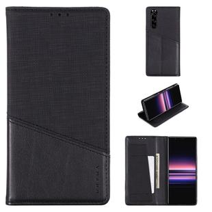 For Sony Xperia 5 MUXMA MX109 Horizontal Flip Leather Case with Holder & Card Slot & Wallet(Black)