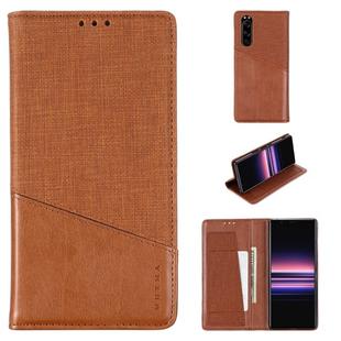 For Sony Xperia 5 MUXMA MX109 Horizontal Flip Leather Case with Holder & Card Slot & Wallet(Brown)