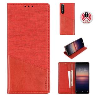 For Sony Xperia 1 II MUXMA MX109 Horizontal Flip Leather Case with Holder & Card Slot & Wallet(Red)
