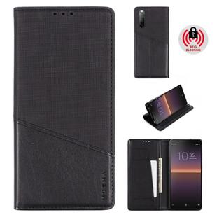 For Sony Xperia 10 II MUXMA MX109 Horizontal Flip Leather Case with Holder & Card Slot & Wallet(Black)