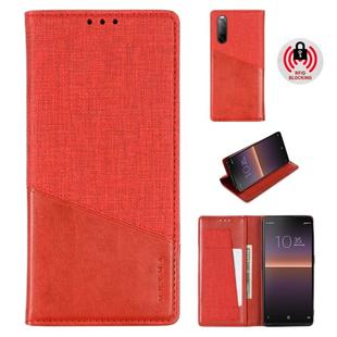 For Sony Xperia 10 II MUXMA MX109 Horizontal Flip Leather Case with Holder & Card Slot & Wallet(Red)