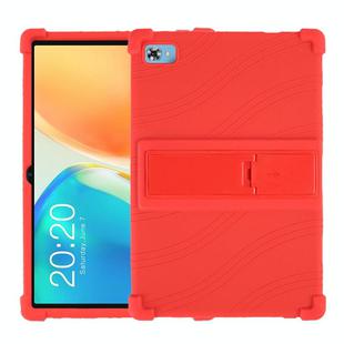 For Teclast M40 Plus Shockproof Silicone Tablet Protective Case with Holder(Red)