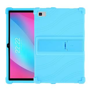 For Teclast P20 Shockproof Silicone Tablet Protective Case with Holder(Sky Blue)