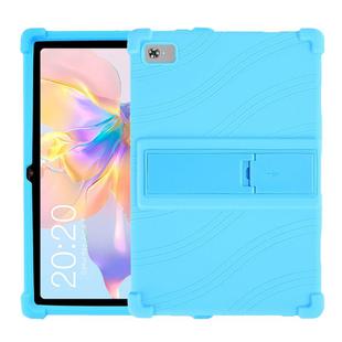 For Teclast P40 HD Shockproof Silicone Tablet Protective Case with Holder(Sky Blue)