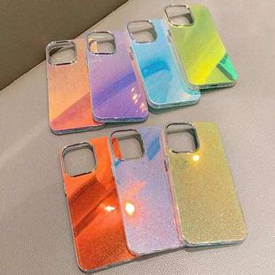 For iPhone 14 Pro Mirror Glitter IMD Phone Case(Purple)