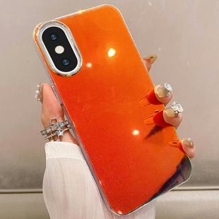 For iPhone XS / X Mirror Glitter IMD Phone Case(Red)