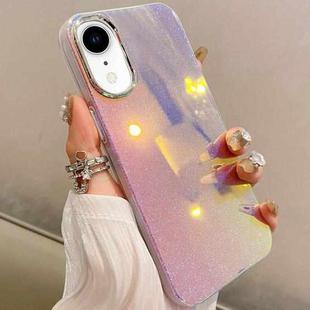 For iPhone XR Mirror Glitter IMD Phone Case(Silver)