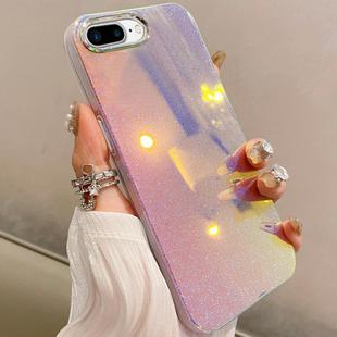 For iPhone 8 Plus / 7 Plus Mirror Glitter IMD Phone Case(Silver)