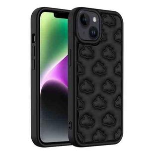 For iPhone 14 3D Cloud Pattern TPU Phone Case(Black)