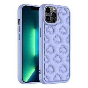 For iPhone 13 Pro Max 3D Cloud Pattern TPU Phone Case(Purple)