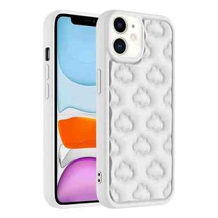For iPhone 11 3D Cloud Pattern TPU Phone Case(White)