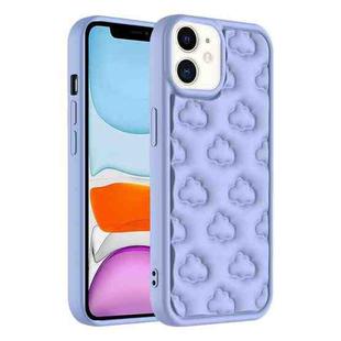 For iPhone 11 3D Cloud Pattern TPU Phone Case(Purple)