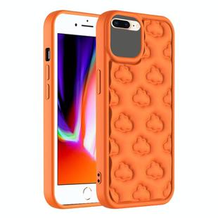 For iPhone 8 Plus / 7 Plus 3D Cloud Pattern TPU Phone Case(Orange)