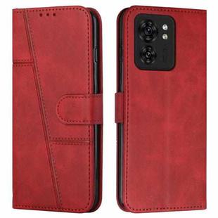 For Motorola Edge 40 Stitching Calf Texture Buckle Leather Phone Case(Red)