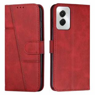 For Motorola Moto G Power 2024 Stitching Calf Texture Buckle Leather Phone Case(Red)