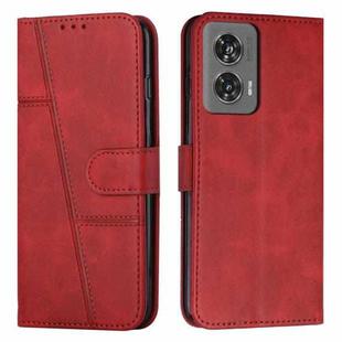 For Motorola Edge 50 Fusion Stitching Calf Texture Buckle Leather Phone Case(Red)