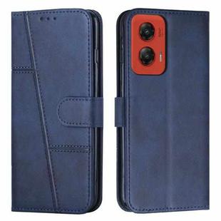 For Motorola Moto G Stylus 5G 2024 Stitching Calf Texture Buckle Leather Phone Case(Blue)