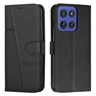 For Motorola Moto G Stylus 5G 2025 Stitching Calf Texture Buckle Leather Phone Case(Black)