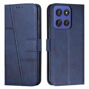 For Motorola Moto G Stylus 5G 2025 Stitching Calf Texture Buckle Leather Phone Case(Blue)