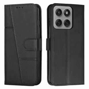 For Motorola Edge 60 Pro Stitching Calf Texture Buckle Leather Phone Case(Black)