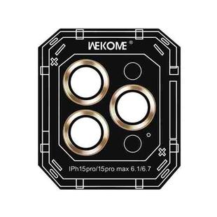 For iPhone 15 Pro WEKOME WTPC-008 Armor Corning Metal Ring Lens Cover Film(Gold)